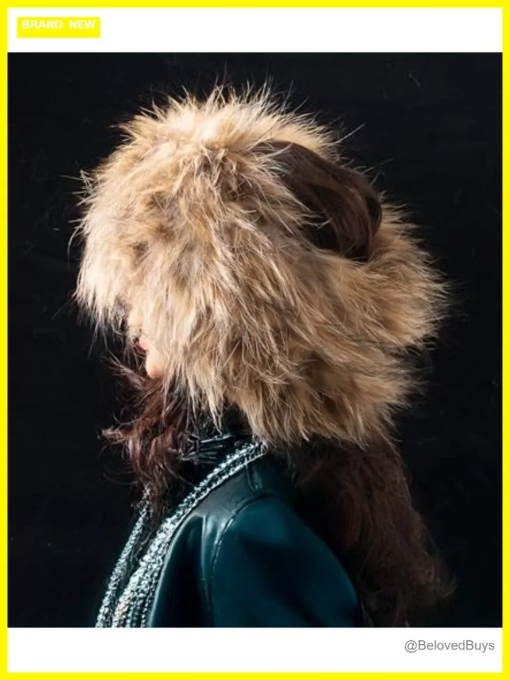 Real Fur Fox Neck Warmer Scarf Infinity Ear Muffs 3-in-1 Winter Headband